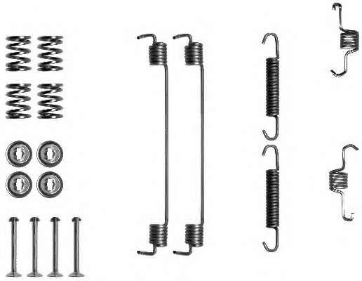 Set accesorii, sabot de frana 8DZ 355 200-671 HELLA - Frana tambur Set accesorii, sabot de frana 8DZ 355 200-671 HELLA - Frana tambur