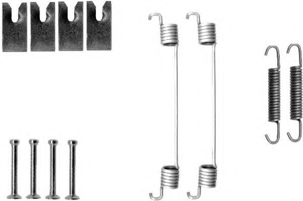 Set accesorii, sabot de frana 8DZ 355 200-701 HELLA - Frana tambur Set accesorii, sabot de frana 8DZ 355 200-701 HELLA - Frana tambur