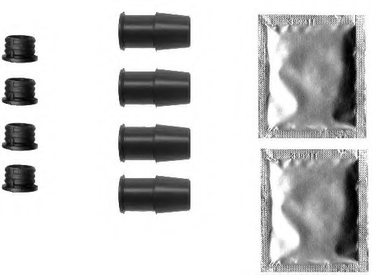 Set accesorii, etrier frana 8DZ 355 201-591 HELLA - Etrier