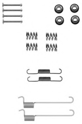 set accesorii, saboti frana parcare 8DZ 355 201-881 HELLA - Frana de mana set accesorii, saboti frana parcare 8DZ 355 201-881 HELLA - Frana de mana