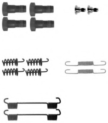 set accesorii, saboti frana parcare 8DZ 355 201-921 HELLA - Frana tambur set accesorii, saboti frana parcare 8DZ 355 201-921 HELLA - Frana tambur