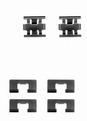 Set accesorii, placute frana 8DZ 355 202-261 HELLA - Componente/ accesorii frana