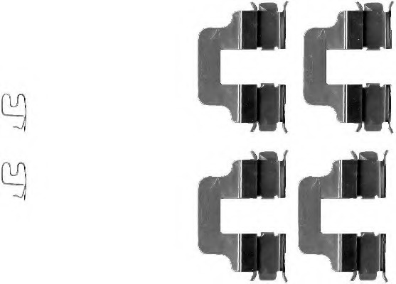 Set accesorii, placute frana 8DZ 355 202-781 HELLA - Frana disc Set accesorii, placute frana 8DZ 355 202-781 HELLA - Frana disc