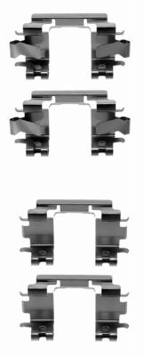 Set accesorii, placute frana 8DZ 355 202-831 HELLA - Componente/ accesorii frana