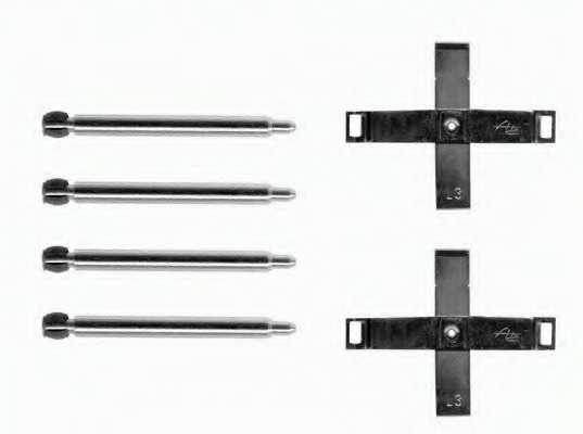 Set accesorii, placute frana 8DZ 355 202-941 HELLA - Componente/ accesorii frana