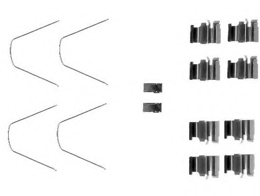 Set accesorii, placute frana 8DZ 355 203-161 HELLA - Frana disc Set accesorii, placute frana 8DZ 355 203-161 HELLA - Frana disc