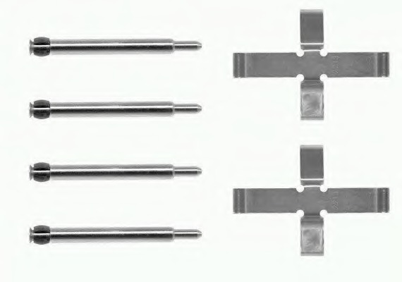 Set accesorii, placute frana 8DZ 355 203-461 HELLA - Frana disc Set accesorii, placute frana 8DZ 355 203-461 HELLA - Frana disc
