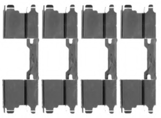 Set accesorii, placute frana 8DZ 355 203-501 HELLA - Frana disc Set accesorii, placute frana 8DZ 355 203-501 HELLA - Frana disc