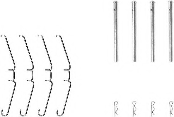 Set accesorii, placute frana 8DZ 355 204-011 HELLA - Componente/ accesorii frana Set accesorii, placute frana 8DZ 355 204-011 HELLA - Componente/ accesorii frana