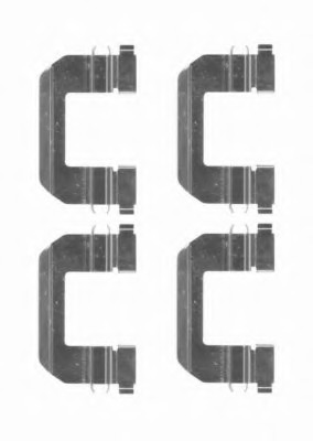 Set accesorii, placute frana 8DZ 355 204-391 HELLA - Componente/ accesorii frana