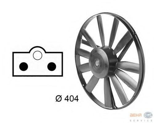 Ventilator, radiator 8EW 009 144-711 HELLA - Gmv (electroventilator ) Ventilator, radiator 8EW 009 144-711 HELLA - Gmv (electroventilator )