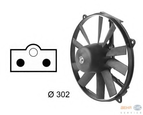Ventilator, radiator 8EW 009 144-741 HELLA - Gmv (electroventilator ) Ventilator, radiator 8EW 009 144-741 HELLA - Gmv (electroventilator )
