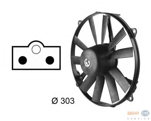 Ventilator, radiator 8EW 009 144-751 HELLA - Gmv (electroventilator )