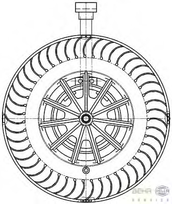 Ventilator, habitaclu 8EW 009 157-101 HELLA - Motor ventilator/piese