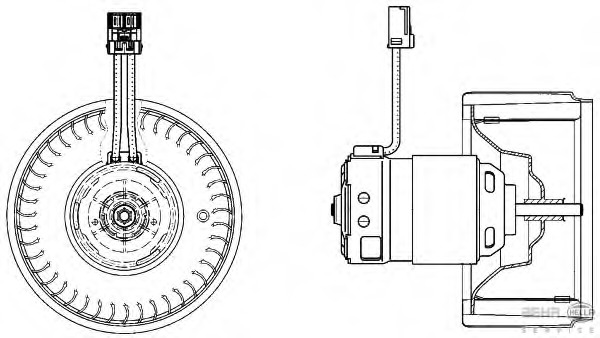 Ventilator, habitaclu 8EW 009 157-171 HELLA - Motor ventilator/piese Ventilator, habitaclu 8EW 009 157-171 HELLA - Motor ventilator/piese