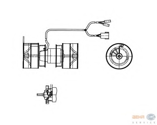 Ventilator, habitaclu 8EW 009 157-741 HELLA - Motor ventilator/piese Ventilator, habitaclu 8EW 009 157-741 HELLA - Motor ventilator/piese