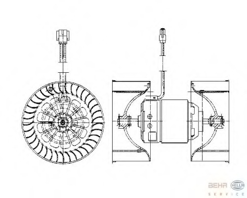 Ventilator, habitaclu 8EW 009 158-051 HELLA - Motor ventilator/piese Ventilator, habitaclu 8EW 009 158-051 HELLA - Motor ventilator/piese