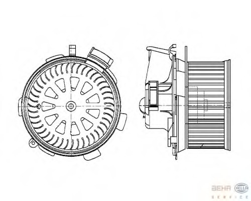 Ventilator, habitaclu 8EW 009 158-371 HELLA - Motor ventilator/piese Ventilator, habitaclu 8EW 009 158-371 HELLA - Motor ventilator/piese
