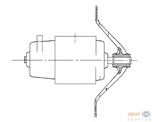 Ventilator, habitaclu 8EW 009 158-381 HELLA - Motor ventilator/piese