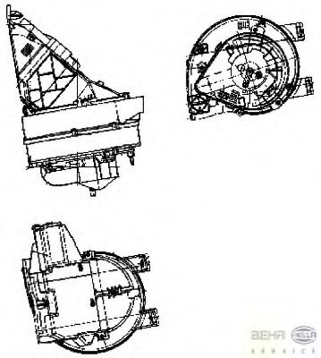 Ventilator, habitaclu 8EW 009 158-391 HELLA - Motor ventilator/piese