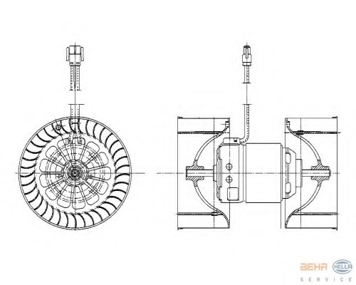 Ventilator, habitaclu 8EW 009 159-201 HELLA - Motor ventilator/piese Ventilator, habitaclu 8EW 009 159-201 HELLA - Motor ventilator/piese