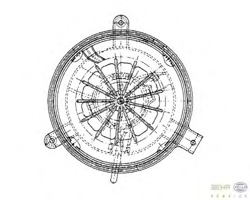 Ventilator, habitaclu 8EW 009 159-251 HELLA - Motor ventilator/piese