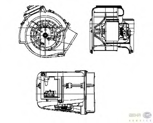 Ventilator, habitaclu 8EW 009 159-371 HELLA - Motor ventilator/piese Ventilator, habitaclu 8EW 009 159-371 HELLA - Motor ventilator/piese