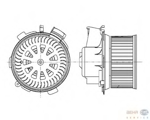 Ventilator, habitaclu 8EW 009 159-481 HELLA - Motor ventilator/piese Ventilator, habitaclu 8EW 009 159-481 HELLA - Motor ventilator/piese