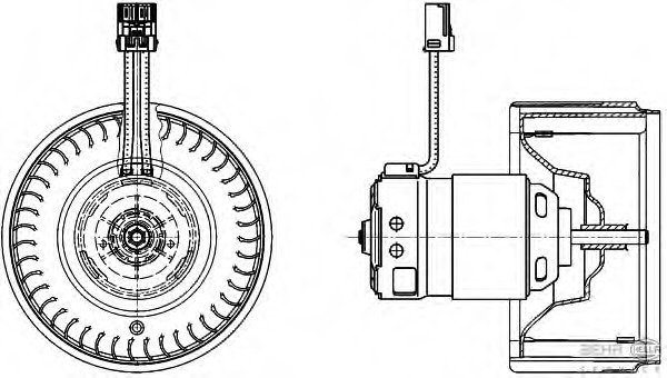 Ventilator, habitaclu 8EW 009 159-631 HELLA - Motor ventilator/piese Ventilator, habitaclu 8EW 009 159-631 HELLA - Motor ventilator/piese