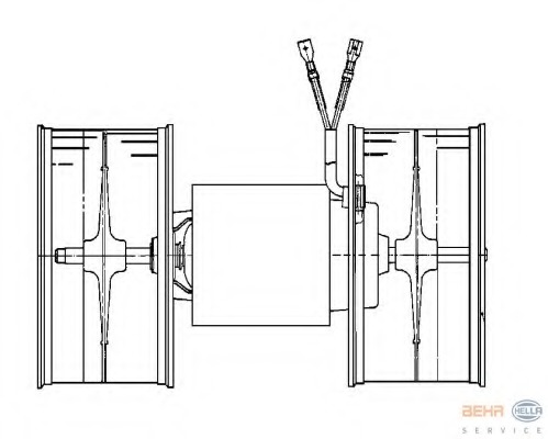 Ventilator, habitaclu 8EW 009 159-711 HELLA - Motor ventilator/piese
