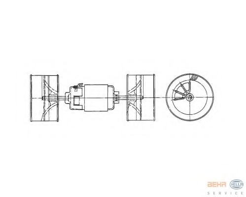 Ventilator, habitaclu 8EW 009 160-491 HELLA - Motor ventilator/piese Ventilator, habitaclu 8EW 009 160-491 HELLA - Motor ventilator/piese