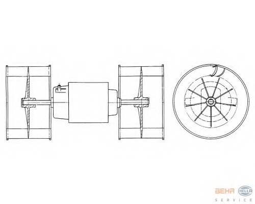 Ventilator, habitaclu 8EW 009 160-571 HELLA - Motor ventilator/piese Ventilator, habitaclu 8EW 009 160-571 HELLA - Motor ventilator/piese