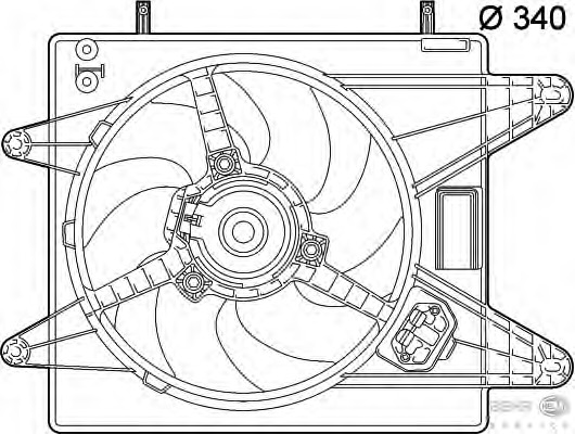 Ventilator, radiator 8EW 351 039-431 HELLA - Gmv (electroventilator ) Ventilator, radiator 8EW 351 039-431 HELLA - Gmv (electroventilator )