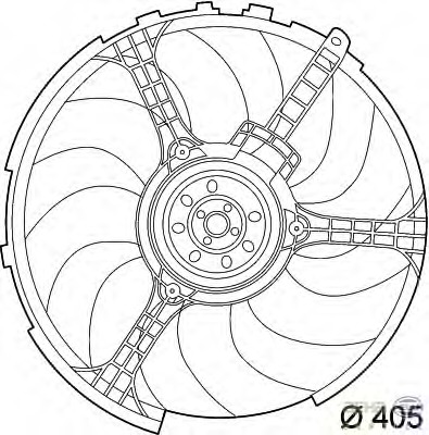 Ventilator, radiator 8EW 351 039-551 HELLA - Gmv (electroventilator ) Ventilator, radiator 8EW 351 039-551 HELLA - Gmv (electroventilator )