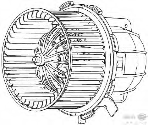 Ventilator, habitaclu 8EW 351 040-251 HELLA - Motor ventilator/piese