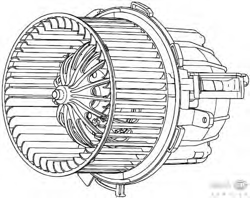 Ventilator, habitaclu 8EW 351 040-261 HELLA - Motor ventilator/piese
