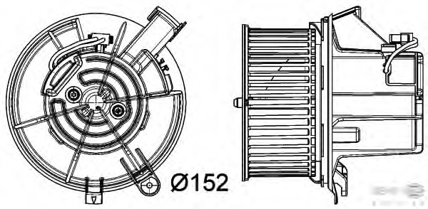 Ventilator, habitaclu 8EW 351 040-301 HELLA - Motor ventilator/piese