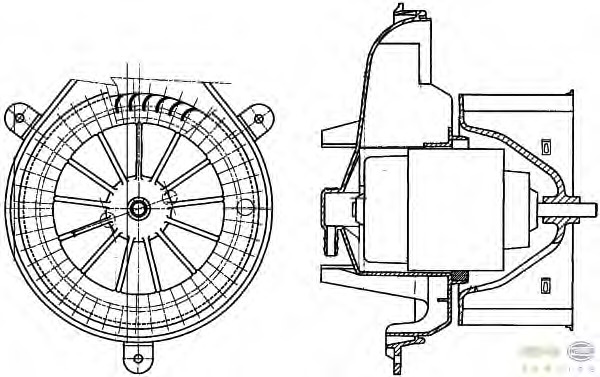 Ventilator, habitaclu 8EW 351 303-321 HELLA - Motor ventilator/piese Ventilator, habitaclu 8EW 351 303-321 HELLA - Motor ventilator/piese