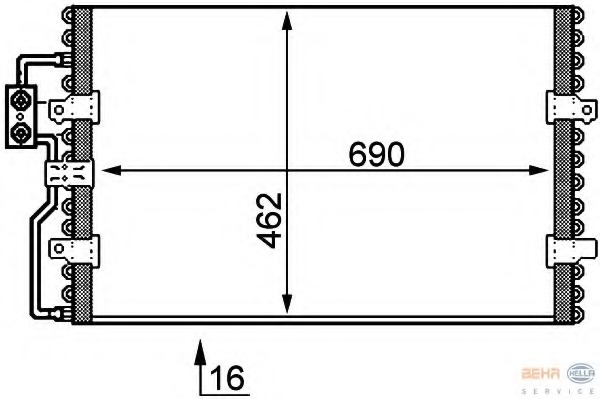 Condensator, climatizare 8FC 351 035-421 HELLA - Radiator clima Condensator, climatizare 8FC 351 035-421 HELLA - Radiator clima