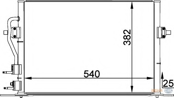Condensator, climatizare 8FC 351 035-581 HELLA - Radiator clima Condensator, climatizare 8FC 351 035-581 HELLA - Radiator clima