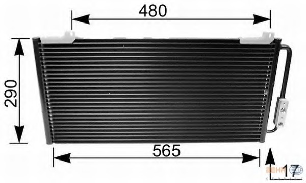 Condensator, climatizare 8FC 351 035-641 HELLA - Radiator clima