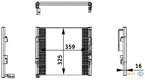 Condensator, climatizare 8FC 351 035-731 HELLA - Radiator clima Condensator, climatizare 8FC 351 035-731 HELLA - Radiator clima
