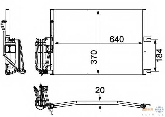 Condensator, climatizare 8FC 351 036-031 HELLA - Radiator clima Condensator, climatizare 8FC 351 036-031 HELLA - Radiator clima