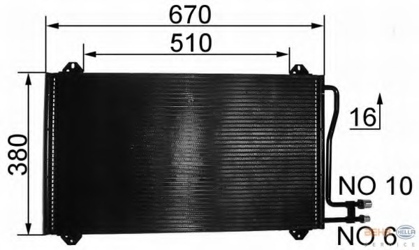 Condensator, climatizare 8FC 351 037-161 HELLA - Radiator clima Condensator, climatizare 8FC 351 037-161 HELLA - Radiator clima