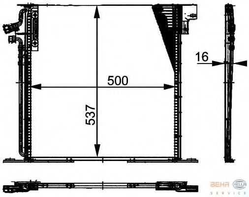 Condensator, climatizare 8FC 351 037-341 HELLA - Radiator clima Condensator, climatizare 8FC 351 037-341 HELLA - Radiator clima