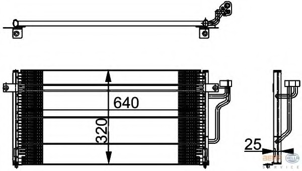 Condensator, climatizare 8FC 351 037-371 HELLA - Radiator clima Condensator, climatizare 8FC 351 037-371 HELLA - Radiator clima