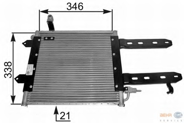 Condensator, climatizare 8FC 351 037-421 HELLA - Radiator clima