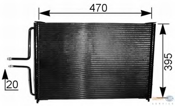 Condensator, climatizare 8FC 351 037-551 HELLA - Radiator clima