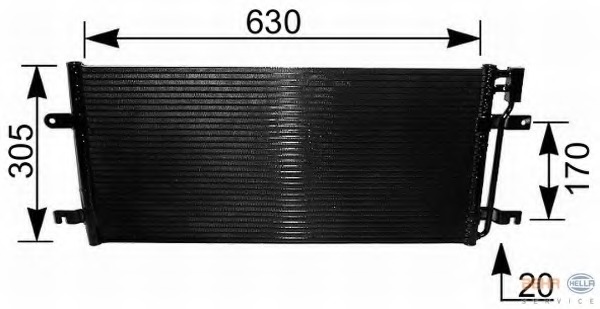 Condensator, climatizare 8FC 351 037-701 HELLA - Radiator clima Condensator, climatizare 8FC 351 037-701 HELLA - Radiator clima