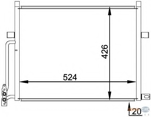 Condensator, climatizare 8FC 351 038-201 HELLA - Radiator clima